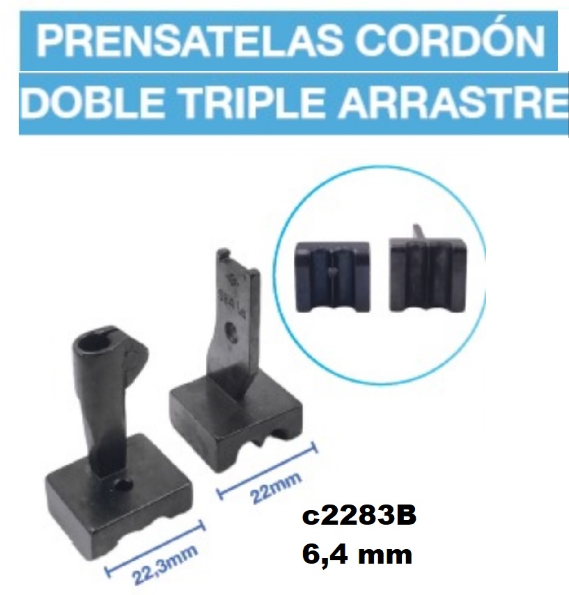 PRENSTELAS CORDON DOBLE/TRIPLE ARRASTRE 6,4 mm   (22,3/22mm)